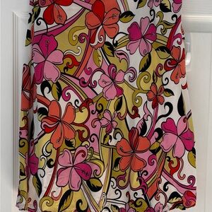 Grace Elements Silk Dress with Floral Patterns